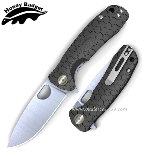 Honey Badger Large Flipper Folding Knife, D2 Steel, FRN Black, HB1008